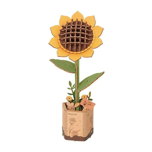 Puzzle 3D en bois Tournesol facile