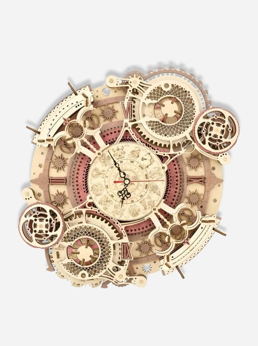 Puzzle 3D en bois horloge du zodiaque Bois