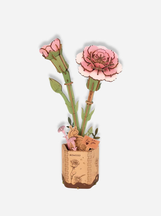 Puzzle 3D en bois la fleur rose Bois