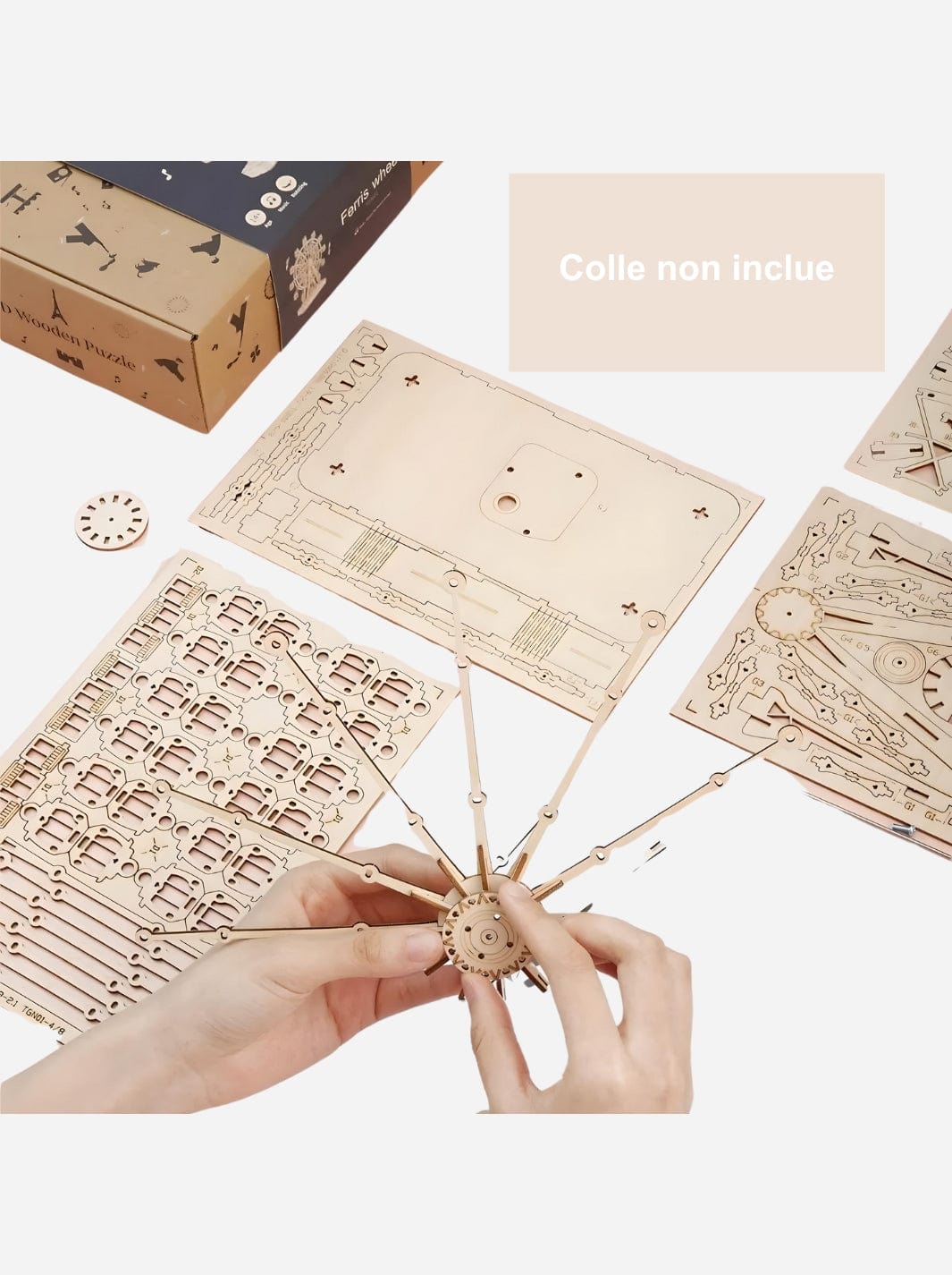 Puzzle 3D en bois la Grande Roue Bois