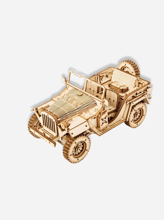 Puzzle 3D en bois la Jeep Bois