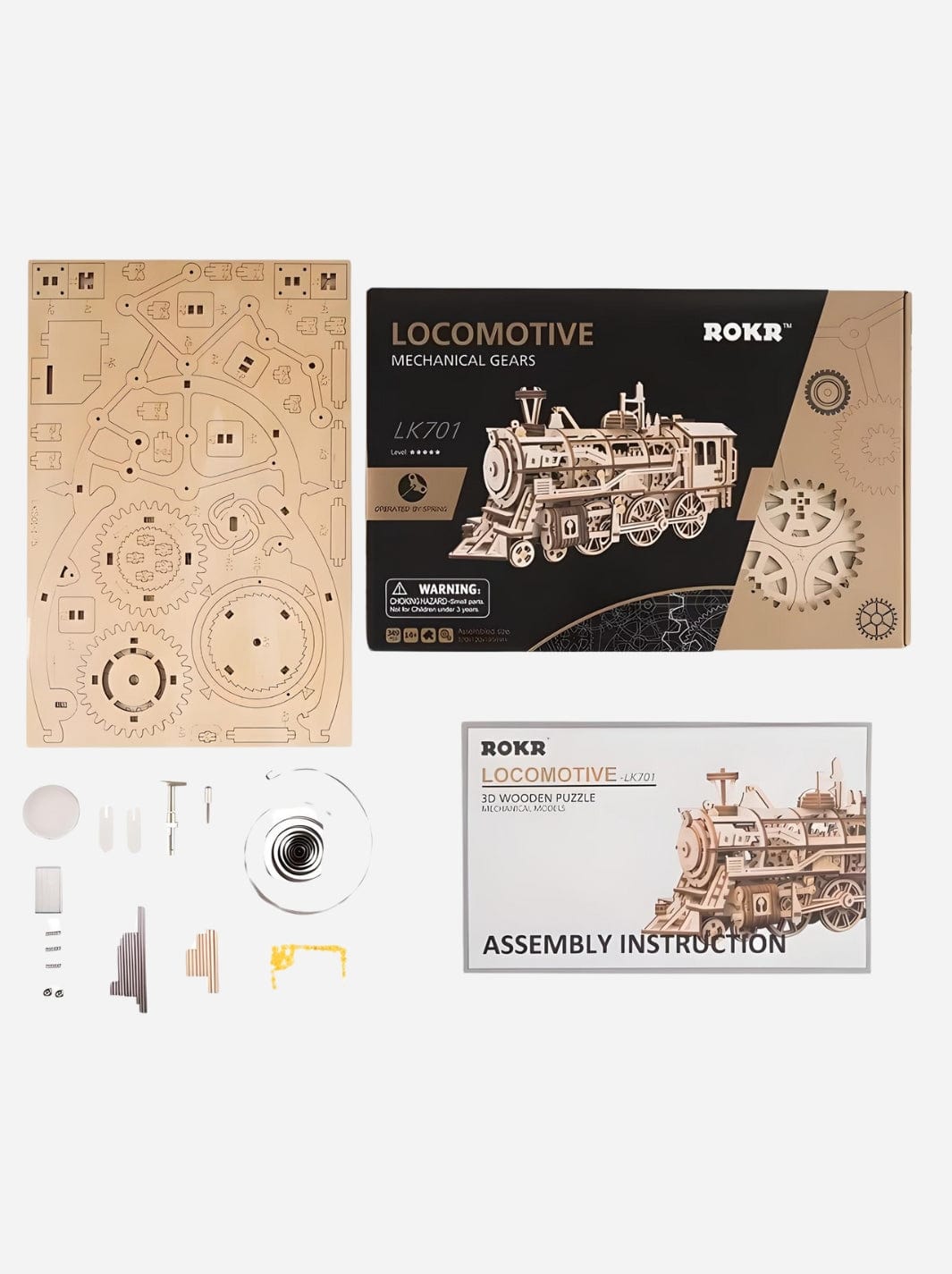 Puzzle 3D en bois la locomotive Bois