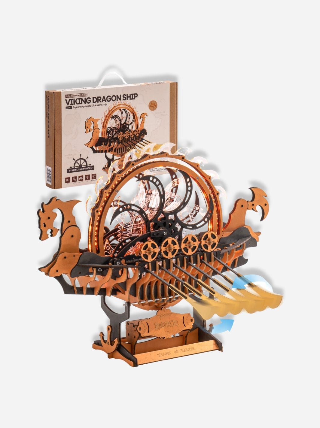 Puzzle 3D en bois le bateau du dragon Bois