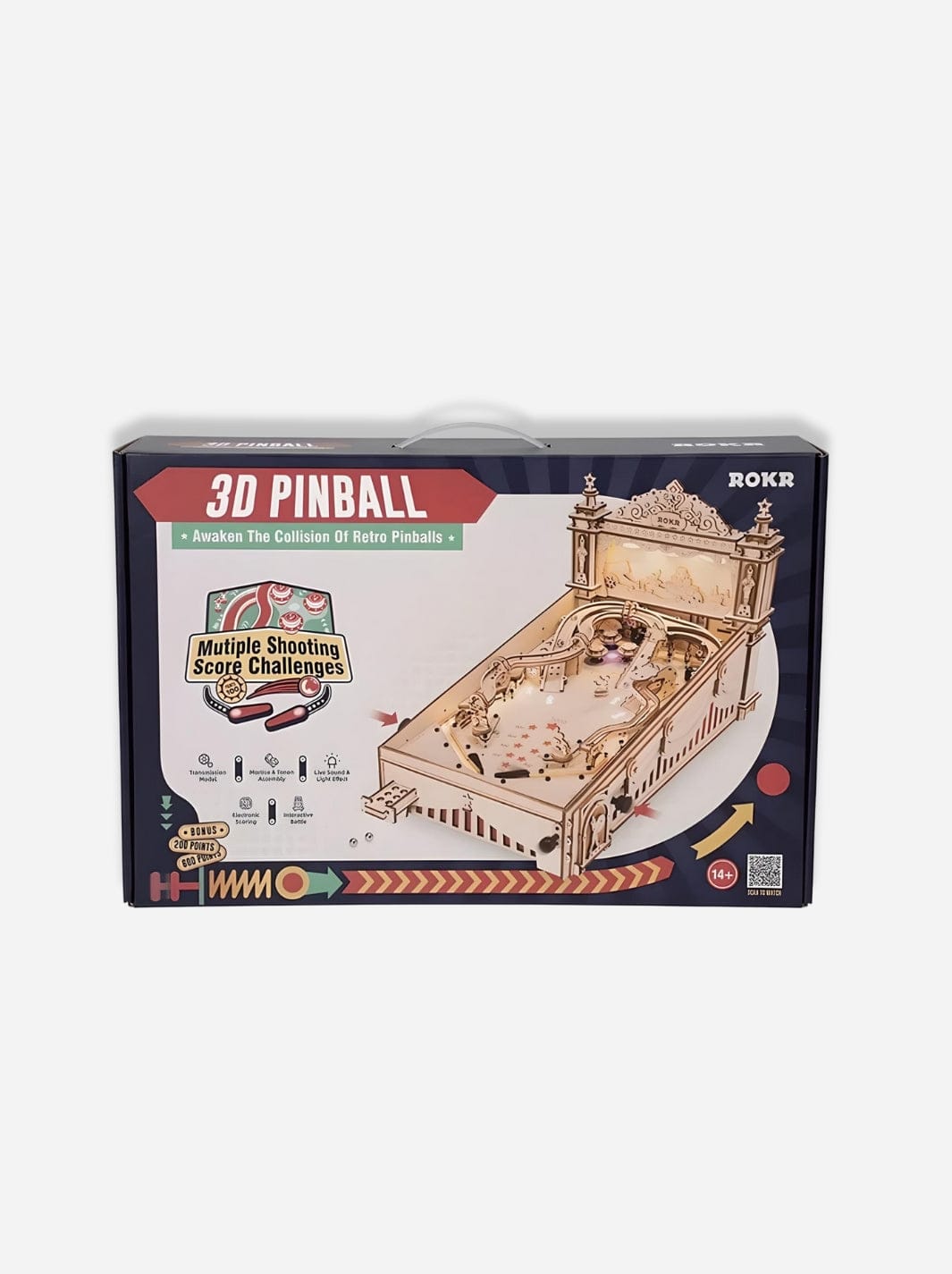 Puzzle 3D en bois le flipper Bois