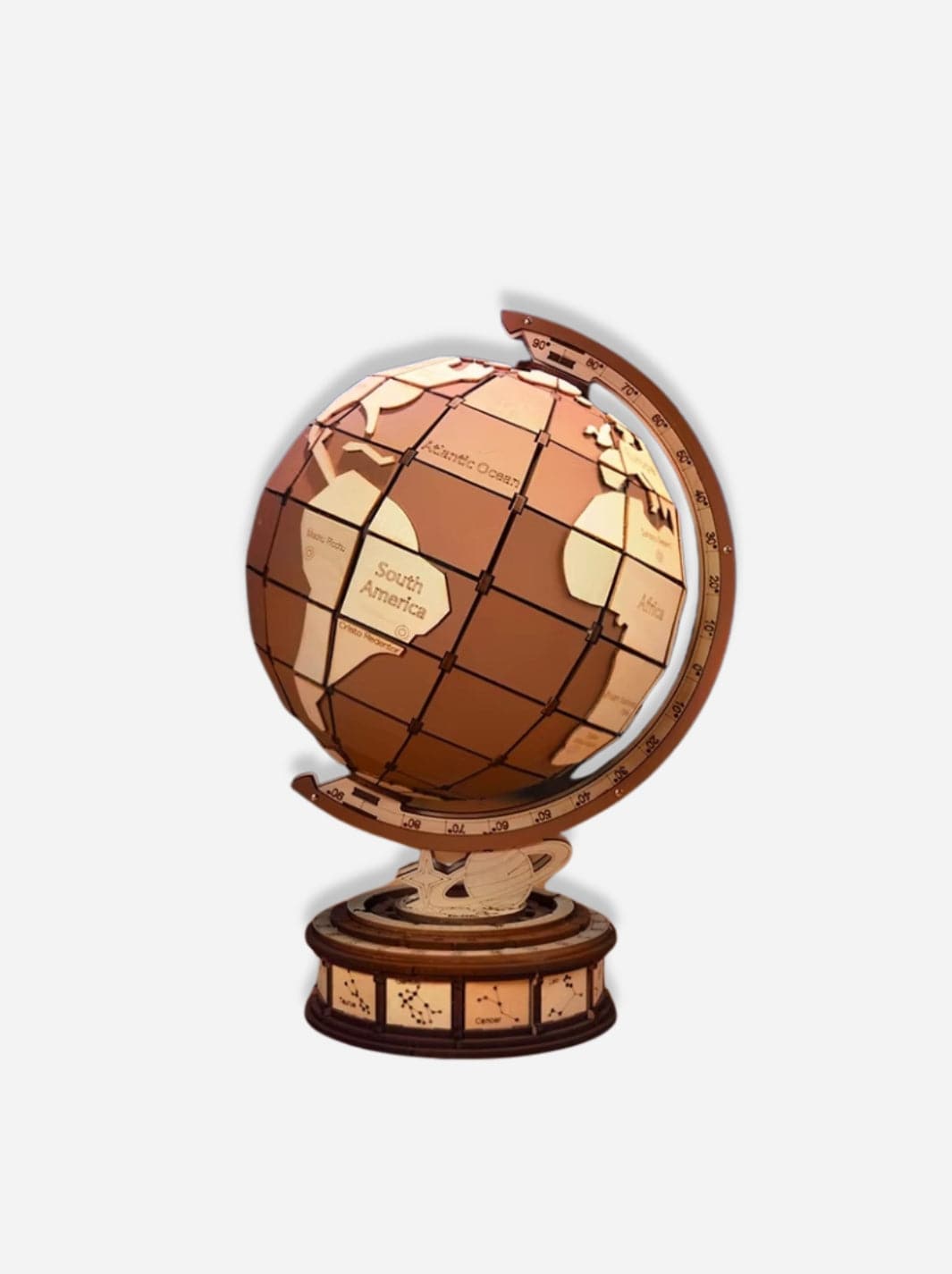 Puzzle 3D en bois le globe Bois