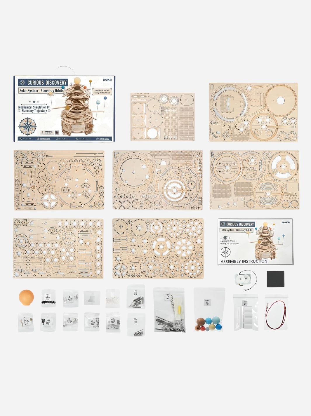 Puzzle 3D en bois le système solaire Bois