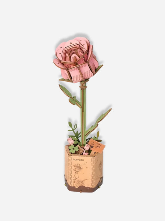 Puzzle 3D la Rose rose Bois