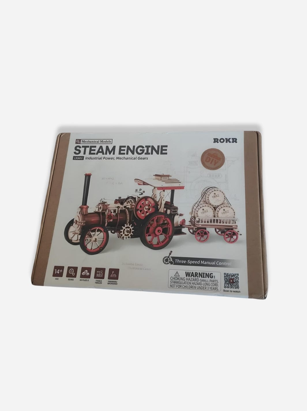 Puzzle 3D Voiture à vapeur en bois Bois